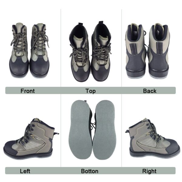 Fly Fishing Waders Leather Felt or Rubber Sole Boots Hunting and Fishing Shoes Rock Anti Skid - Image 4