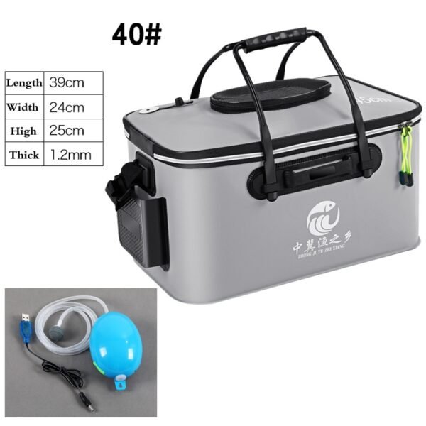 Folding Thicken Fishing Bucket Live Fish Bag