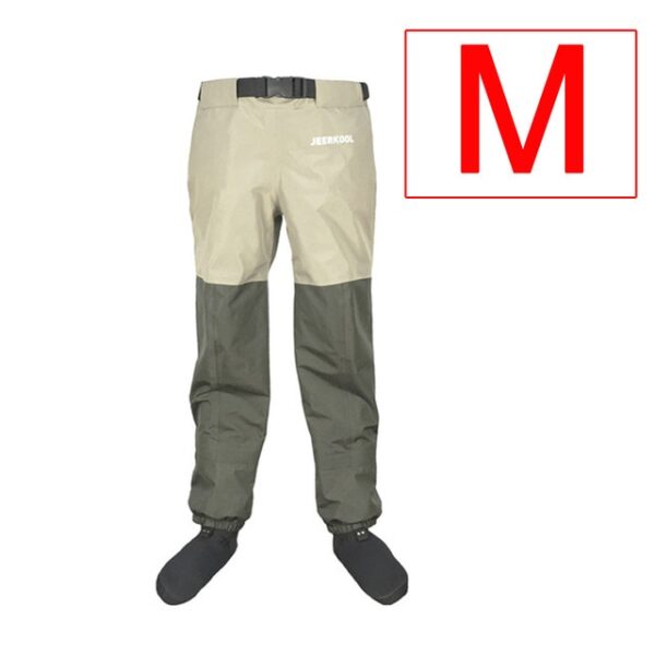 JEERKOOL Fly Fishing Waders Wading Pants Fishing Waders Pants Portable Chest Waterproof Overalls Boots Clothes Stocking Foot