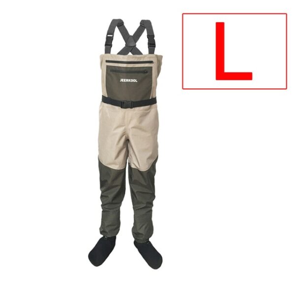 JEERKOOL Fly Fishing Waders Wading Pants Fishing Waders Pants Portable Chest Waterproof Overalls Boots Clothes Stocking Foot - Image 12