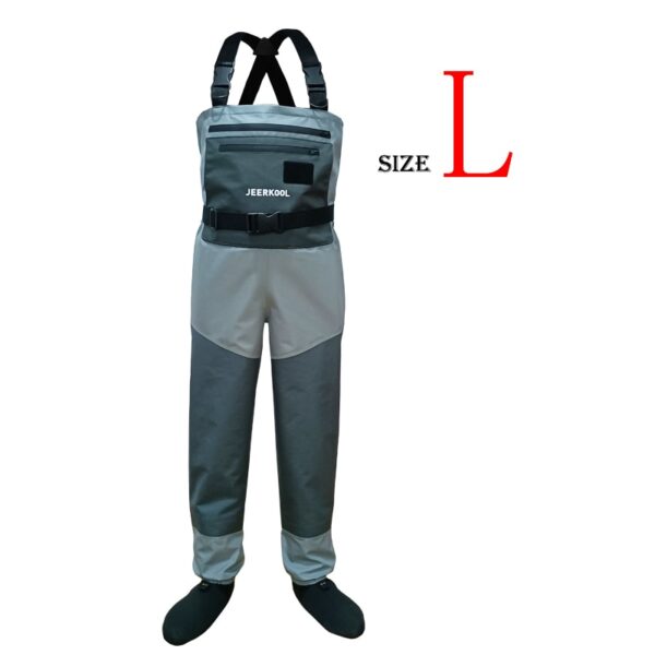 JEERKOOL Fly Fishing Waders Wading Pants Fishing Waders Pants Portable Chest Waterproof Overalls Boots Clothes Stocking Foot - Image 10