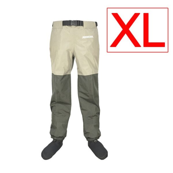 JEERKOOL Fly Fishing Waders Wading Pants Fishing Waders Pants Portable Chest Waterproof Overalls Boots Clothes Stocking Foot