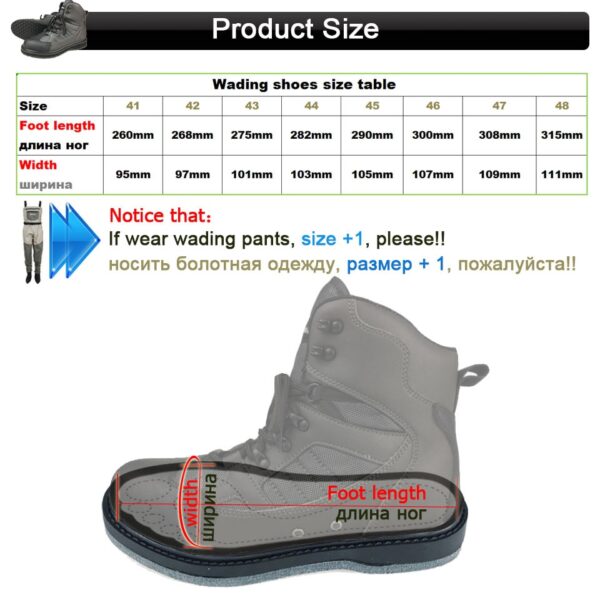 JERKOOL Fly Fishing Rubber Anti-Slippery Sole Shoes