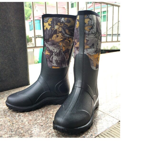 Maple Leaves Bionic Camouflage Hunting Fishing High Boots - Image 2