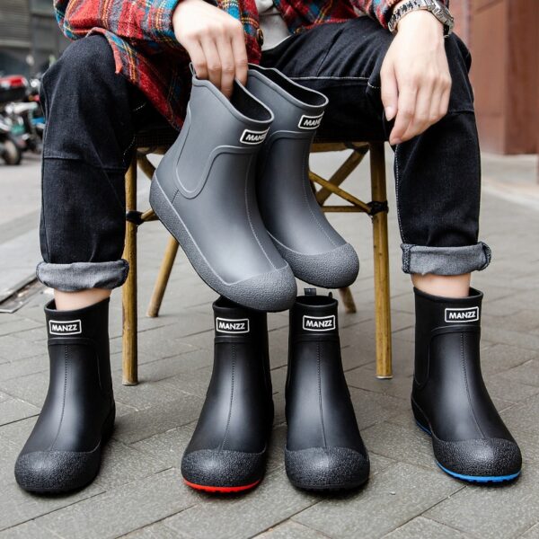 Men Rain Boots Unisex Working Fishing Boots - Image 2