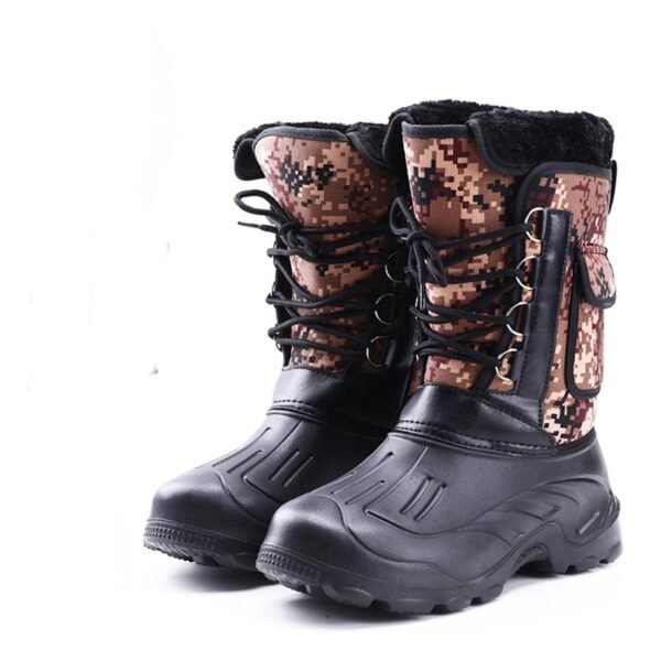 Men Winter Boots Warm Waterproof Sneakers Outdoor Activities Fishing Snow Work Boots Plus Plush Non-slip Men Shoes Fishing Boots - Image 6