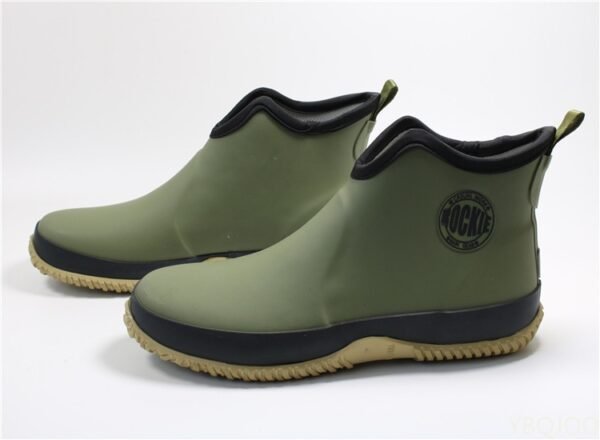 Men's Pull-on Rain Boots Waterproof Rubber Ankle Boots Outdoor Leisure Fishing Boots Student Rain Boots