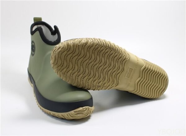 Men's Pull-on Rain Boots Waterproof Rubber Ankle Boots Outdoor Leisure Fishing Boots Student Rain Boots