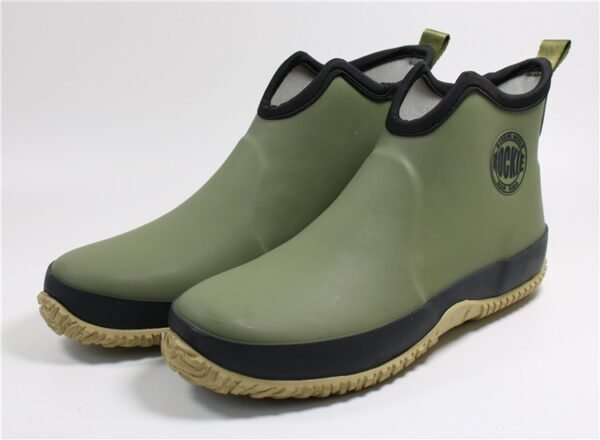 Men's Pull-on Rain Boots Waterproof Rubber Ankle Boots Outdoor Leisure Fishing Boots Student Rain Boots