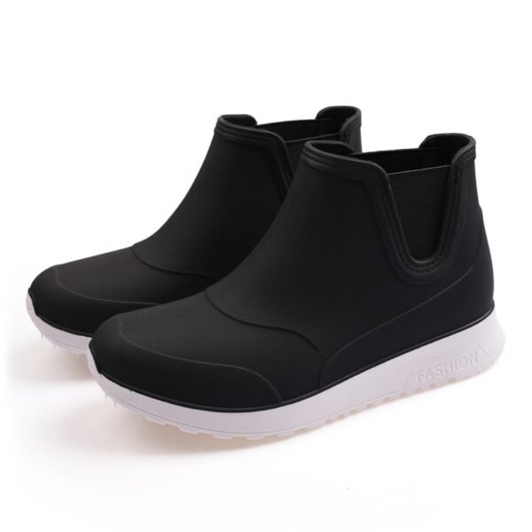 Men's Rain Boots Fashion Waterproof Platform Water Boots