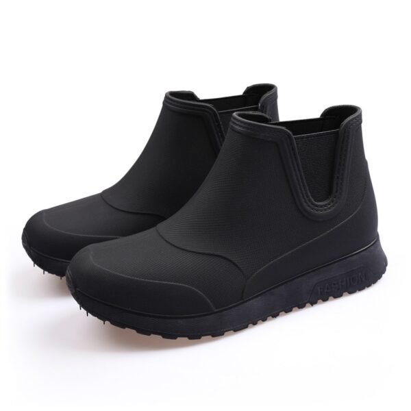 Men's Rain Boots Fashion Waterproof Platform Water Boots