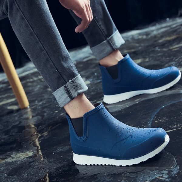 Men's Rain Boots Fashion Waterproof Platform Water Boots - Image 2