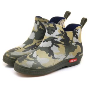 Men's rubber ankle boots for fishing and hunting with anti slip grip
