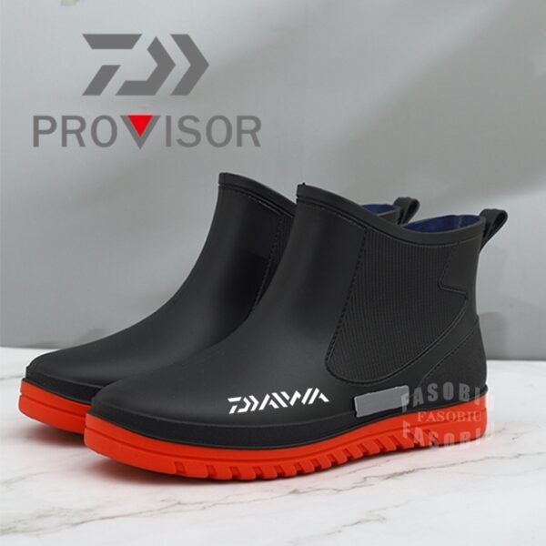 Rain Boots Men Rubber Boots Outdoor Non-slip Hiking Shoes Rain Boots Garden Work Shoes Durable Waterproof Fishing Shoes