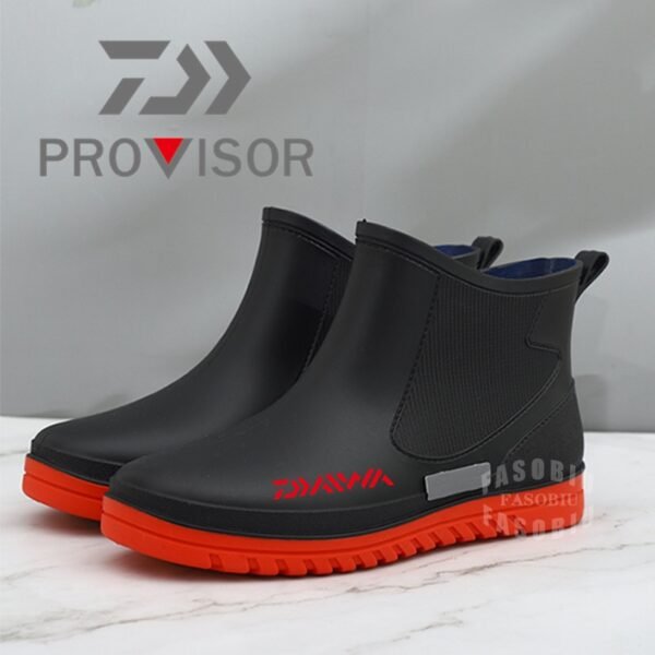 Rain Boots Men Rubber Boots Outdoor Non-slip Hiking Shoes Rain Boots Garden Work Shoes Durable Waterproof Fishing Shoes