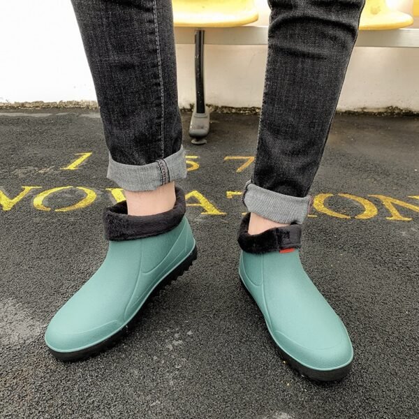 Rain Shoes for Men Warm Outdoor Fishing Boots Waterproof