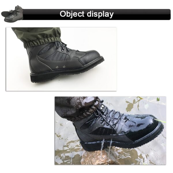 Rubber or Felt Fishing Shoes Rock Anti Skid Upstream Winter Hunting Wading Boots Leather Mesh Fabric Quick Dry Footwear