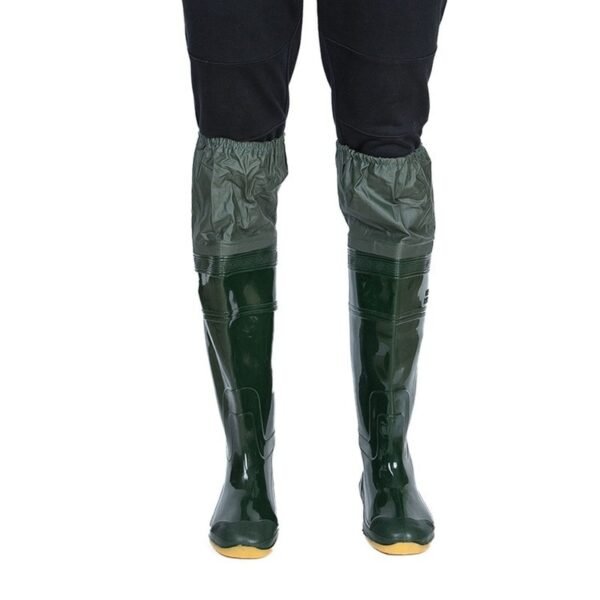 Travel foldable fishing shoes soft sole medium high tube rain boots knee strap water shoes fishing boots