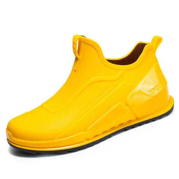 VXO Rain Boots Men's Short Tube Outdoor Waterproof Shoes Car Wash Fishing Rubber Shoes Lightweight Ankle Rainy Day Boots