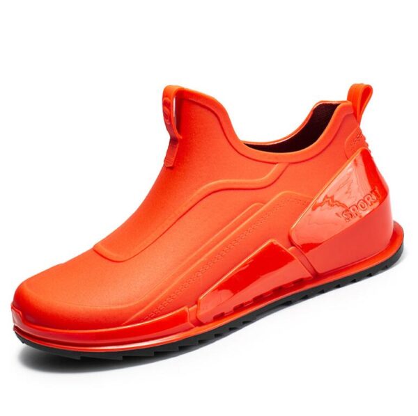 VXO Rain Boots Men's Short Tube Outdoor Waterproof Shoes Car Wash Fishing Rubber Shoes Lightweight Ankle Rainy Day Boots