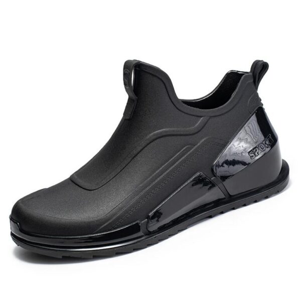 VXO Rain Boots Men's Short Tube Outdoor Waterproof Shoes Car Wash Fishing Rubber Shoes Lightweight Ankle Rainy Day Boots
