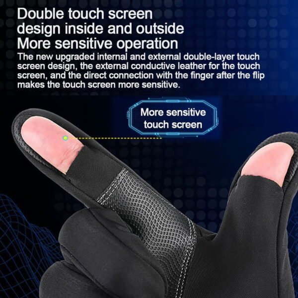 Winter Fishing Gloves Exposed Two-finger Wrist Elastic Warm
