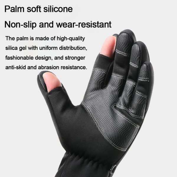 Winter Fishing Gloves Exposed Two-finger Wrist Elastic Warm - Image 8