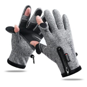 Winter Fishing Gloves Exposed Two-finger Wrist Elastic Warm