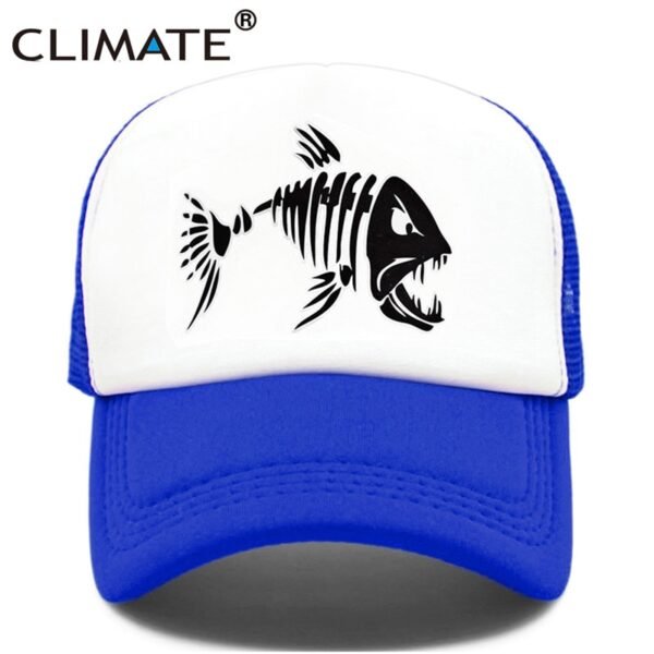 CLIMATE Fishbone Trucker Cap Men Fishing Skeleton Fish - Image 11