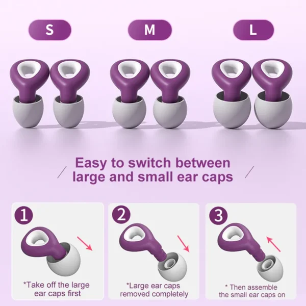 1 Set of Ear Plugs For Sleeping , shooting and swimming