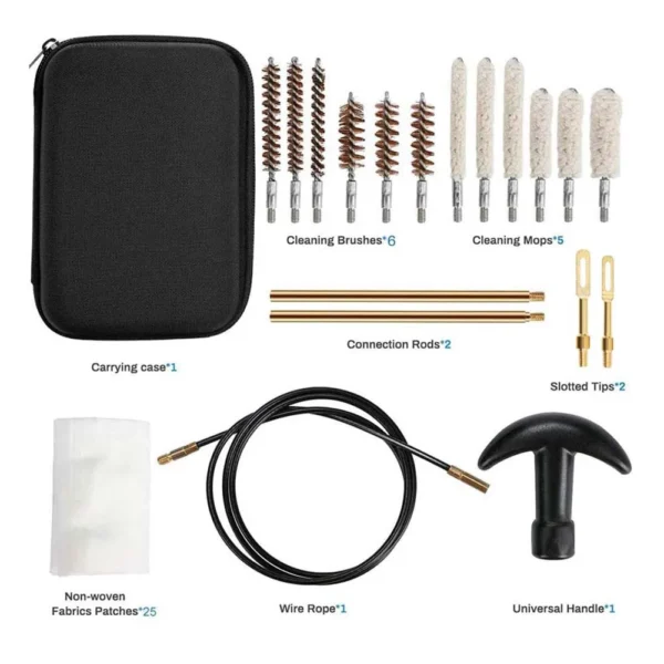 19pc/Set Gun Barrel Cleaning Kit for 22/38/9/40/45mm Caliber Rifle - Image 5