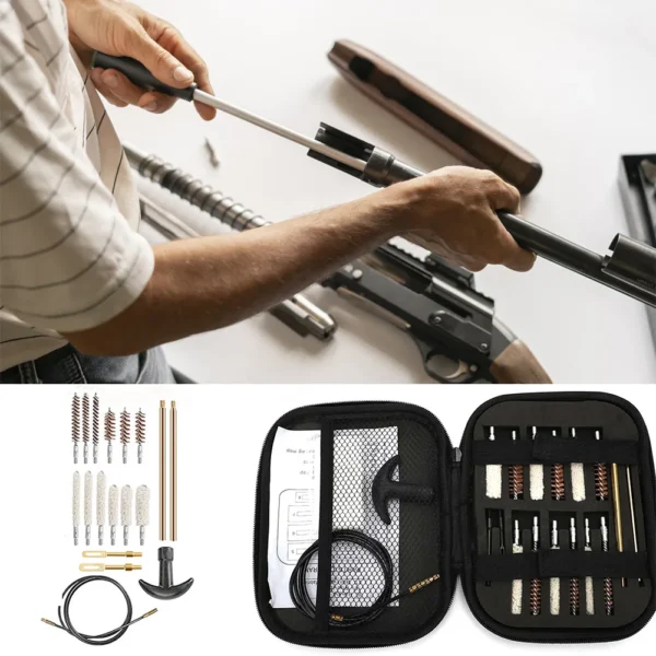 19Pcs/set Tactical Gun Cleaning Kit for Handgun for .22/.38/9mm/.40/.45 Caliber - Image 3