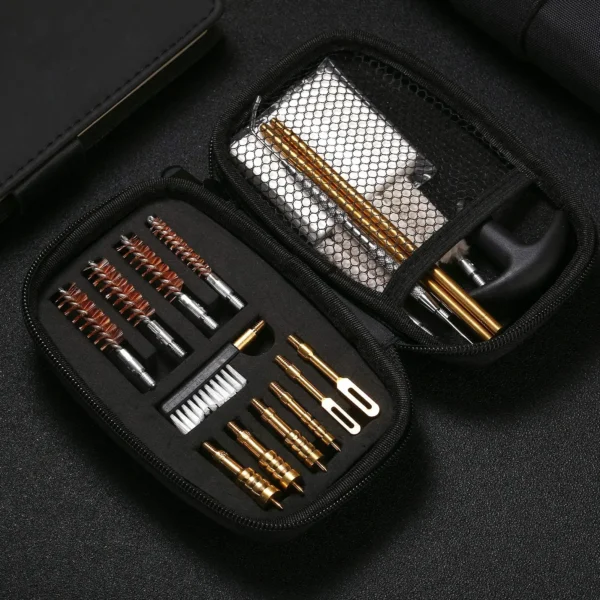 21PCS Universal Tactical Gun Cleaning Kit for Handgun  Gun Brush Tool for .22/.38/9mm/.40/.45 Caliber