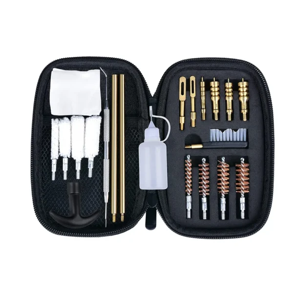 21PCS Universal Tactical Gun Cleaning Kit for Handgun  Gun Brush Tool for .22/.38/9mm/.40/.45 Caliber