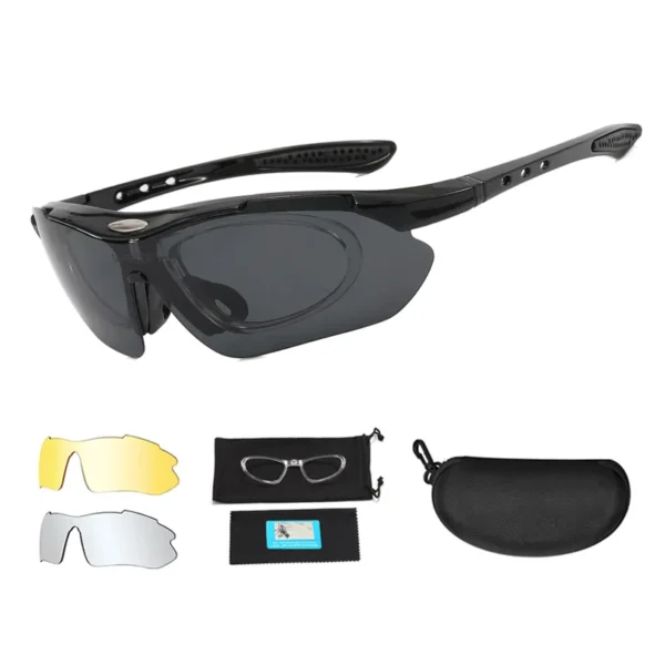 3 Lens Explosion Proof Hunting Shooting Glasses Polarized Military Tactical Goggles Outdoor Sports Paintball Airsoft Eyewear