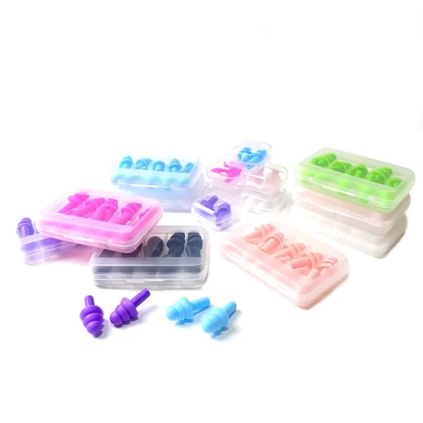 5 Pairs of New Comfort Earplugs Noise Reduction Silicone Soft Ear Plugs