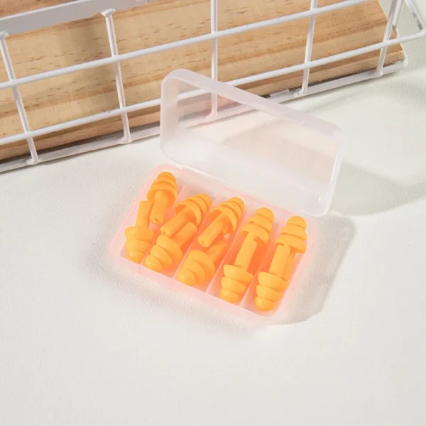 5 Pairs of New Comfort Earplugs Noise Reduction Silicone Soft Ear Plugs