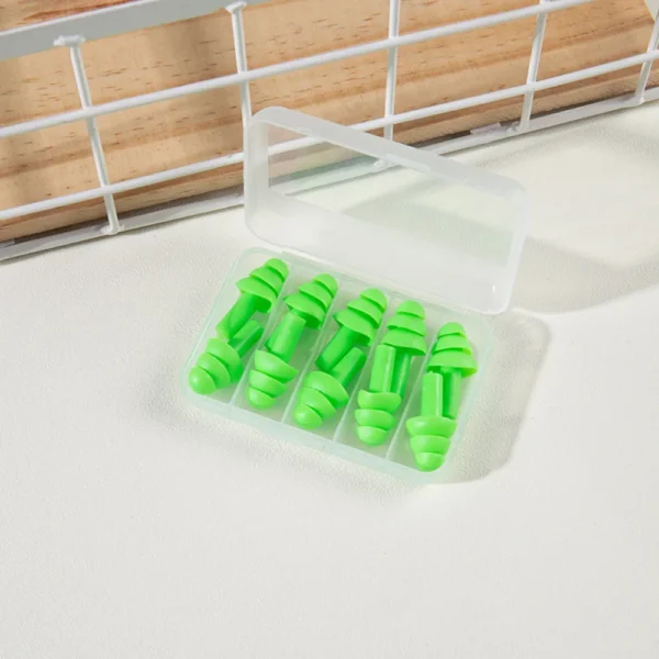 5 Pairs of New Comfort Earplugs Noise Reduction Silicone Soft Ear Plugs