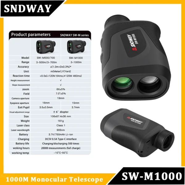 SNDWAY Rangefinder  1000M 1500M 2000M - Image 15
