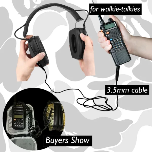 Electronic Shooting earmuffs Tactical headset Ear Protection Anti-noise Ear muff for Hunting Ear Defender Sound Amplification - Image 5