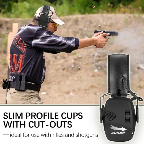 ZOHAN Electronic Shooting Ear Protection  Anti-noise Earmuffs - Image 3