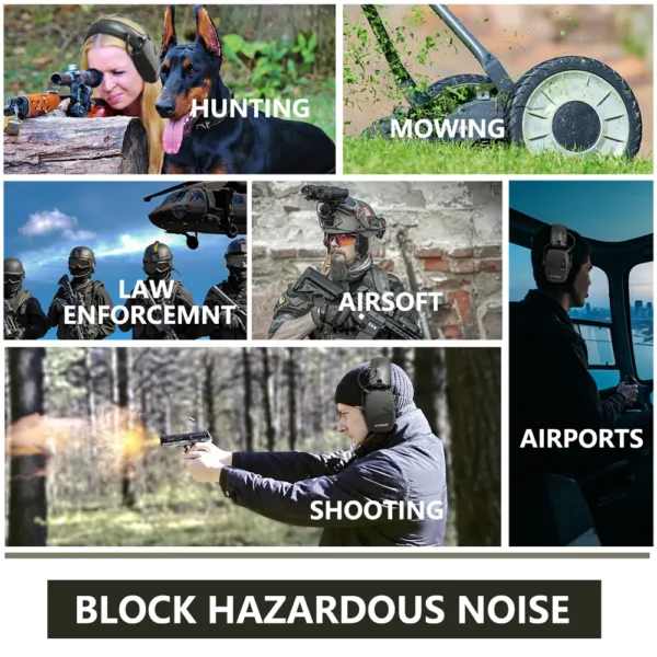 ZOHAN Electronic Shooting Ear Protection  Anti-noise Earmuffs - Image 6