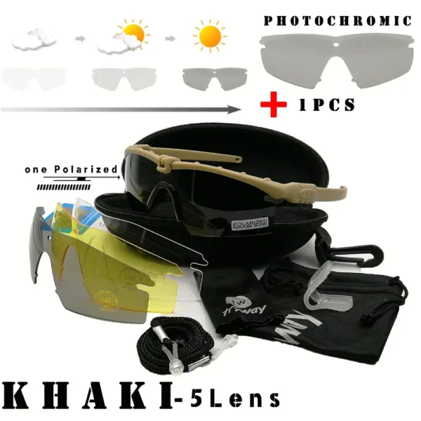 twtryway Outdoor Photochromic glasses 3.0 Ballistic Polarized goggles Protection Military glasses paintball shooting gafas - Image 6