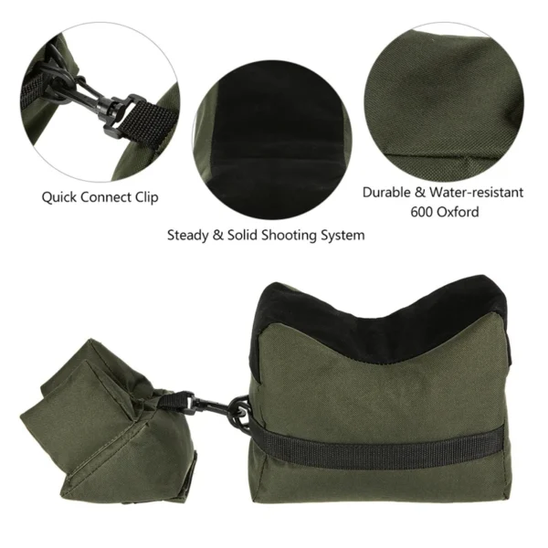 Portable Shooting Front and Rear Bench Rest Bag for Rifle shooting - Image 5