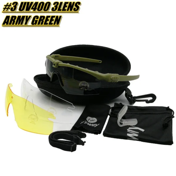 twtryway Outdoor Photochromic glasses 3.0 Ballistic Polarized goggles Protection Military glasses paintball shooting gafas