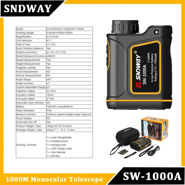 SNDWAY Rangefinder  1000M 1500M 2000M - Image 8