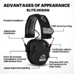 Tactical Electronic Shooting Earmuffs Noise Reduction Impact Hearing Protection Helmet With Bag - Image 2