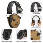 Tactical Electronic Shooting Earmuffs Noise Reduction Impact Hearing Protection Helmet With Bag - Image 3