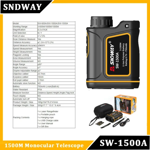 SNDWAY Rangefinder  1000M 1500M 2000M - Image 9