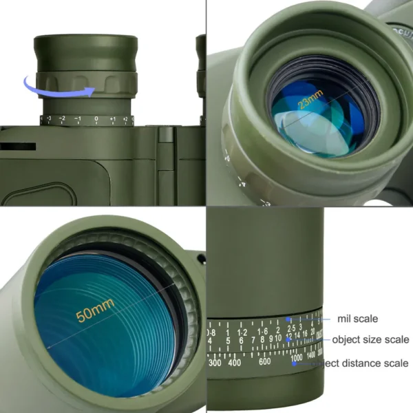SVBONY SV27 Military Binoculars 7x50 w/Internal Rangefinder&Compass Waterproof,High Powerful, Telescope for Survival - Image 2